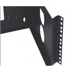 4XEM 3U Wall Mount for Rackmount Equipment, Network Equipment - Black - 19" Wall Mounted Open 3U Rack With Swing Hinge For