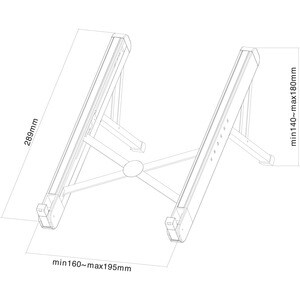 Neomounts by Newstar Neomounts Pro Height Adjustable Notebook Stand - Up to 43.2 cm (17") Screen Support - 5 kg Load Capac