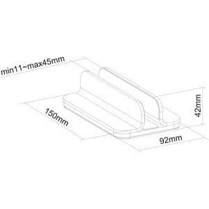 Neomounts NSLS300 Laptop holder 11-17" - universal. Product type: Laptop storage stand, Product colour: Grey, Material: Al
