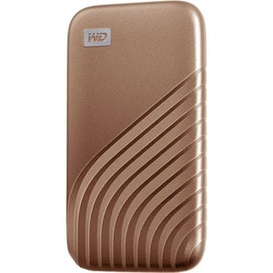 WD My Passport WDBAGF0020BGD-WESN 2 TB Portable Solid State Drive - External - Gold - Desktop PC Device Supported - USB 3.