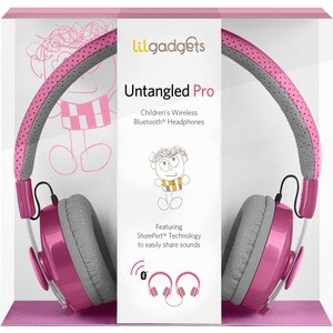 LilGadgets Untangled Pro Bluetooth Headphones Designed for Kids Age 4+ - Stereo - Mini-phone (3.5mm) - Wired/Wireless - Bl