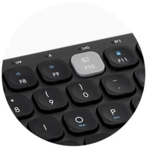 Kensington Multi-Device Dual Wireless Compact Keyboard - Wireless Connectivity - Bluetooth/RF - 2.40 GHz - USB Interface -