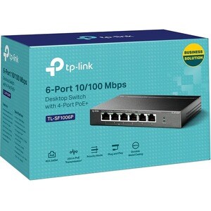 TP-Link TL-SF1006P 6 Ports Manageable Ethernet Switch - Fast Ethernet - 10/100Base-TX - 2 Layer Supported - 1.90 W Power C