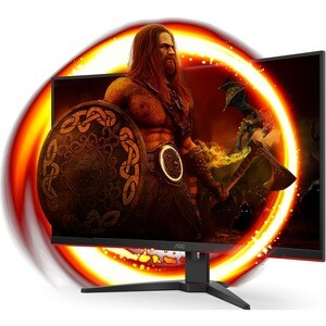 AOC C32G2E 31.5" Full HD Curved Screen WLED Gaming LCD Monitor - 16:9 - Red, Black - 32" Class - Vertical Alignment (VA) -