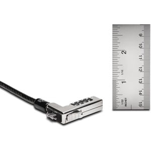 Kensington Slim Cable Lock For Notebook - 1.83 m - Resettable - 4-digit - Combination Lock - Black - Carbon Steel - For No