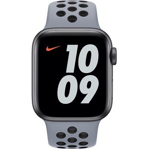 Apple 40-mm Obsidian Mist/Black Nike Sport Band - Regular - Adjustable - Regular - Pin-and-tuck Attachment - Obsidian Mist