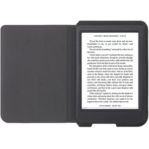 Borsa rigida per il trasporto Kobo SleepCover (Flip) per 15,2 cm (6") Kobo eReader - Nero - Finta pelle, Pelle PU Corpo - 