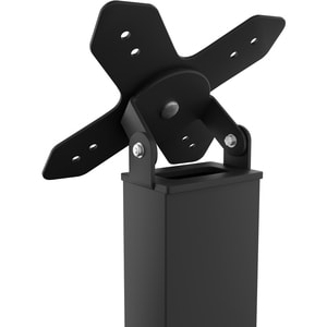 CTA Digital Premium Thin Profile Floor stand with VESA plate and Base (Black) - Floor Stand - Metal, Powder Coated Steel -