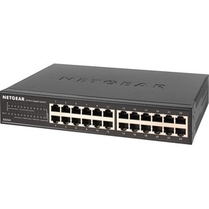 Netgear GS324 Ethernet Switch - 24 Ports - 2 Layer Supported - 12.10 W Power Consumption - Twisted Pair - Desktop, Wall Mo