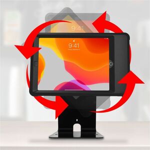 CTA Digital Quick Release Secure Table Kiosk with Wireless Inductive Charging Case - Table - Rubber, Metal