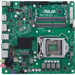 Asus Pro H410T/CSM Desktop Motherboard - Intel H410 Chipset - Socket LGA-1200 - Mini ITX - Pentium Gold, Celeron, Core i5,