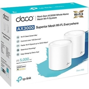 TP-Link Deco X60 Wi-Fi 6 IEEE 802.11ax Ethernet Drahtlos Router - Dualband - 2,40 GHz ISM-Band - 5 GHz UNII-Band - 4 x Ant
