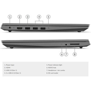 Lenovo V14-IIL 82C400U2SP 35.6 cm (14") Notebook - Full HD - Intel Core i5 10th Gen i5-1035G1 - 8 GB - 256 GB SSD - Spanis