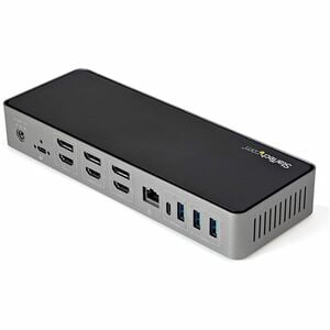 StarTech.com USB-C e USB-A Dock - Docking station triplo monitor DisplayPort e HDMI 4K 60Hz - 85W Power Delivery, Hub 6x U
