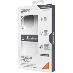 gear4 Crystal Palace Case for Apple iPhone 12 mini Smartphone - Textured - Clear - Soft-touch - Impact Resistant, Drop Res