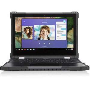 Lenovo Hülle für Lenovo Chromebook - Schwarz, Transparent - Stoßfest, Sturzsicher - Polycarbonat, Thermoplastisches Polyur