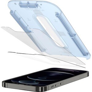 Spigen GLAS.tR EZ Fit Tempered Glass Screen Protector - Transparent - 2 - For LCD iPhone 12, iPhone 12 Pro - Fingerprint R