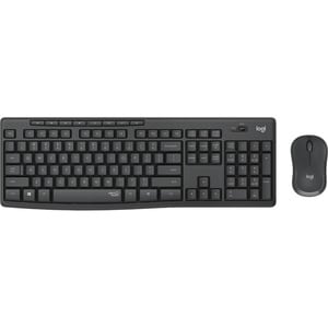 Logitech MK295 Silent Wireless Combo - USB Wireless Wi-Fi - Graphite - USB Wireless RF Mouse - Graphite - AA, AAA - Compat