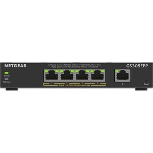 Netgear GS300 GS305EPP 5 Anschlüsse Verwaltbar Ethernet-Switch - Gigabit-Ethernet - 10/100/1000Base-T - 3 Unterstützte Net