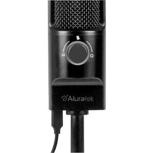 Aluratek AUVM01F Wired Condenser Microphone - 20 Hz to 20 kHz - Uni-directional, Omni-directional, Bi-directional - Stand 