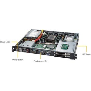 Supermicro SuperServer 1019P-FHN2T - 1U 可机架安装 - P LGA-3647插座 - 1 x 处理器支持 - Intel C622 芯片 - 1.50 TB DDR4 SDRAM DDR4-2933/PC