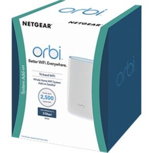 Netgear Orbi RBS350 Wi-Fi 6 IEEE 802.11ax Ethernet Wireless Router - 2.40 GHz ISM Band - 5 GHz UNII Band - 150 MB/s Wirele