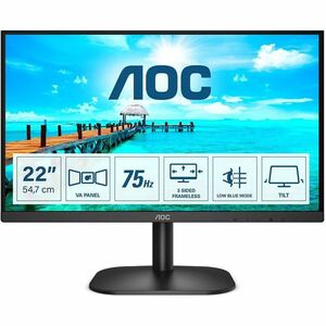 AOC 22B2H 22" Class Full HD LED Monitor - 16:9 - Black - 54.6 cm (21.5") Viewable - Vertical Alignment (VA) - WLED Backlig