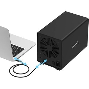 Sabrent DS-SC5B Drive Dock SATA/600 - USB 3.2 (Gen 2) Type C Host Interface External - Black - Hot Swappable Bays - 5 x HD
