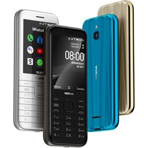 Nokia 8000 4G 4 GB Feature Phone - 7.1 cm (2.8") QVGA 320 x 240 - Cortex A7Quad-core (4 Core) 1.10 GHz - 512 MB RAM - 4G -