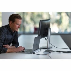 Kensington MicroSaver Cable Lock - 2.44 m Cable - Keyed Lock - Black, Silver - Carbon Steel - For Notebook, Tablet