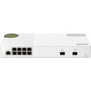 QNAP QSW QSW-M2108-2S 8 Ports Manageable Ethernet Switch - 2 Layer Supported - Modular - 12.17 W Power Consumption - Twist