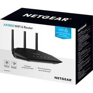 Netgear RAX10 Wi-Fi 6 IEEE 802.11ax Ethernet Drahtlos Router - 2,40 GHz ISM-Band - 5 GHz UNII-Band - 225 MB/s Drahtlosgesc