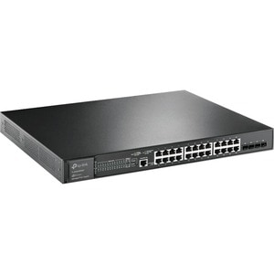 TP-Link TL-SG3428XMP -Jetstream 24 Port Gigabit Smart Managed L2+ PoE switch - 24 PoE+ Port @384W - 4 * 10GE SFP+ Slots - 