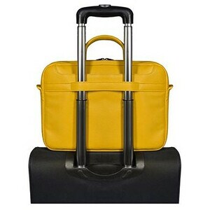 Port ZURICH Carrying Case for 35.6 cm (14") Notebook - Yellow - Synthetic Leather Exterior Material - 150D Polyester Inter