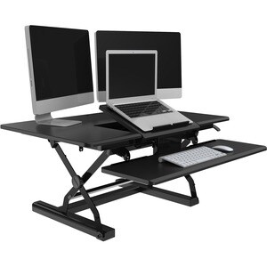 SIT STAND 36IN DESK WORKSTATION LAPTOP RISER HT ADJUST 5-17IN