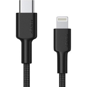 AUKEY USB-C to Lightning PD Charging Cable - 6.6 ft (2 m) Lightning/USB-C Data Transfer Cable for iPhone, MacBook, iPad Pr