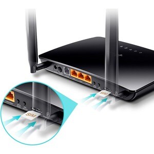 TP-Link TL-MR6500V Wi-Fi 5 IEEE 802.11ac 1 SIM Ethernet, Mobilfunk Modem/Wireless Router - 4G - LTE 2100, LTE 1800, LTE 26