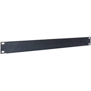 19" Blank Panel, 1U, Black - Steel - Jet Black - 1U Rack Height - 483 mm Width x 9 mm Depth