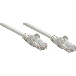 Intellinet Network Patch Cable, Cat6, 0.25m, Grey, Copper, U/UTP, PVC, RJ45, Gold Plated Contacts, Snagless, Booted, Polyb