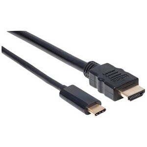 USB-C to HDMI Cable, 4K@30Hz, 2m, Black, Male to Male, Three Year Warranty, Polybag - Cable for Projector, Projector, Ultr