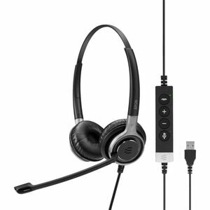 EPOS | SENNHEISER IMPACT SC 660 ANC USB-A Kabelgebundenes Stereo Headset - Schwarz, Silber - Geräuschunterdrückung Mikrophon