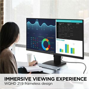 ViewSonic Value VA3456-MHDJ 34 Zoll Class UWQHD LED-Monitor - 21:9 Format - Schwarz - 86,6 cm (34,1 Zoll) Viewable - IPS-T