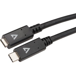 Cavo per trasferimento dati V7 V7UC3EXT-2M - 2,01 m USB-C - 5 Gbit/s - Prolunga - Schermato - 30 AWG - Nero