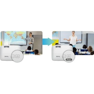 BenQ MX825STH Short Throw DLP Projector - 4:3 - White - 1024 x 768 - Front - 720p - 6000 Hour Normal Mode - 10000 Hour Eco