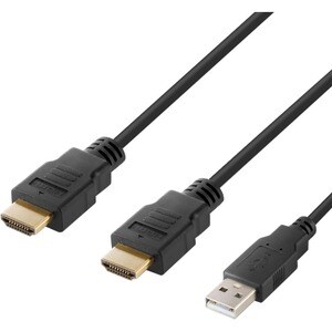 Belkin Modular HDMI Dual-Head Host Cable 6 ft. - 6 ft HDMI/Modular/USB-A KVM Cable for KVM Console, KVM Switch, Computer, 