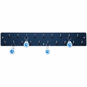 Pyramid Key Rack - 19 Hooks - 3.18" (80.77 mm) Height x 10" (254 mm) Width - for Key, Shop - Steel - Black - Powder Coated