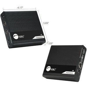 SIIG ipcolor 4K HDMI Extender Daisy Chain Transmission Kit - 230ft - Zero Latency - HDMI 4K60Hz video extender over Cat6/7