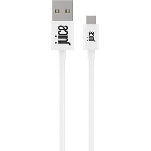 JUICE 1 m USB/USB-C Data Transfer Cable - First End: USB Type C - Second End: USB Type A - White