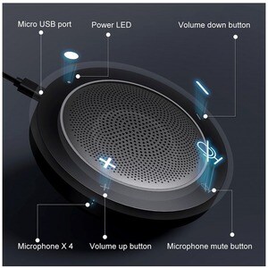 Urban Factory MOVEE Portable Speaker System - Black - 360° Circle Sound