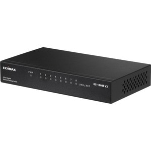 Switch Ethernet Edimax GS-1008E V2 8 Porte - 2 Layer supportato - 3 W Consumo energetico - Coppia incrociata - Desktop, Pa